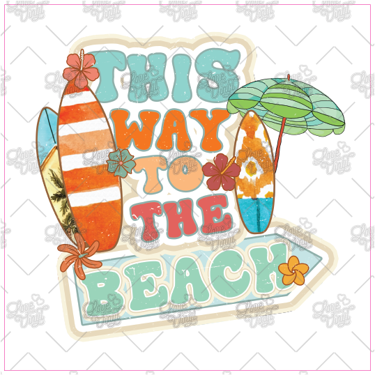 This Way To The Beach Decal LYVD_125