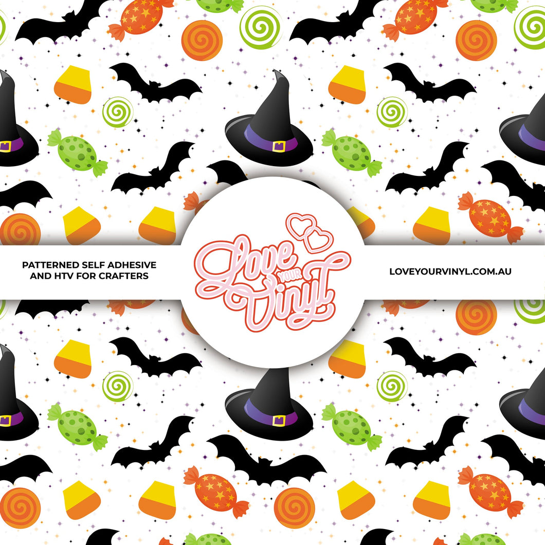 Halloween Witches Candy Patterned Craft Vinyl LYV_1802