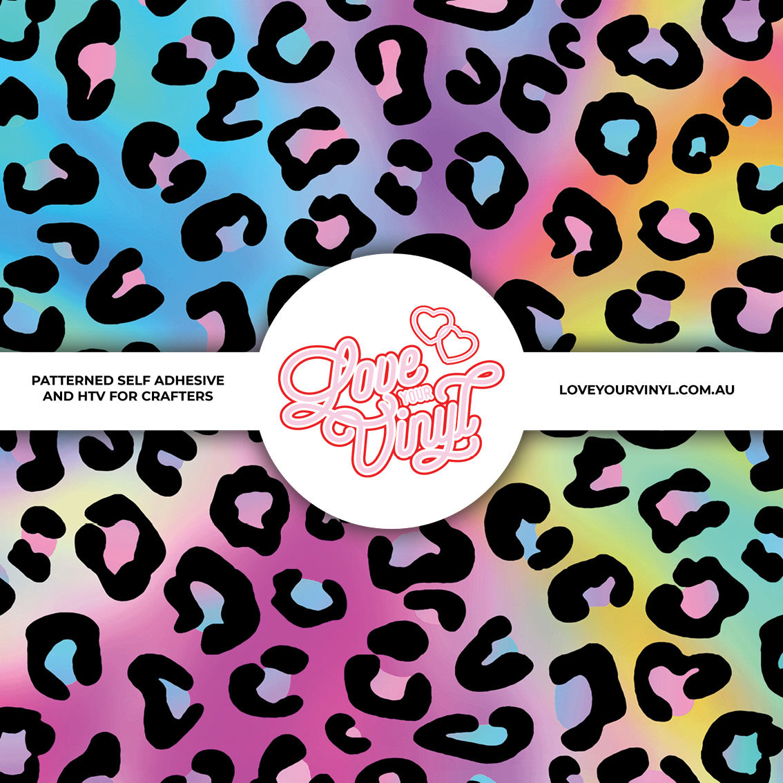Rainbow Leopard - Adhesive Vinyl – The Vinyl Craze