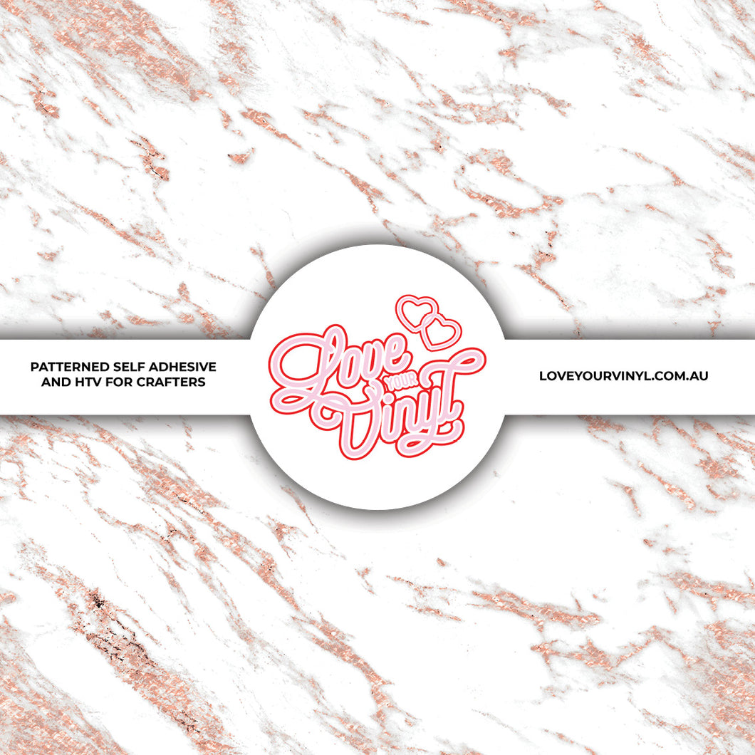 Rose Gold Marble Patterned Vinyl LYV_2280