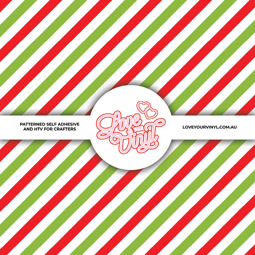 Red and Green Christmas Patterned Vinyl LYV_2538