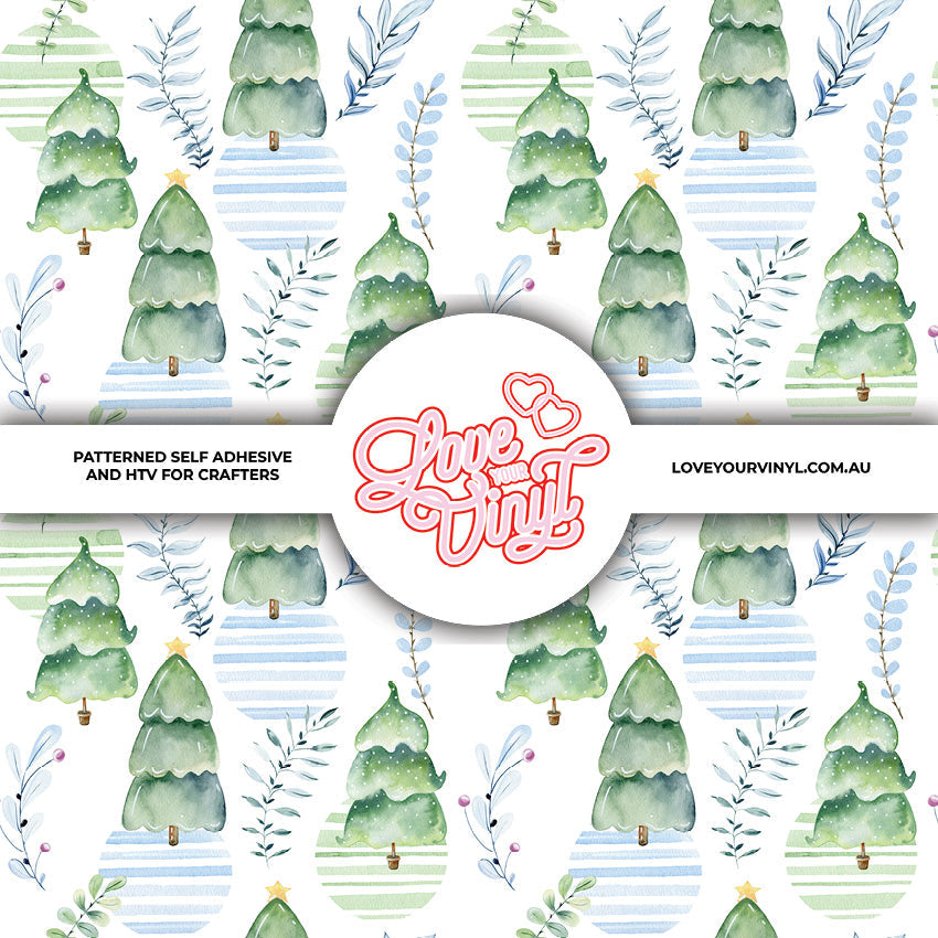 Pine Tree Christmas Patterned Vinyl LYV_2751