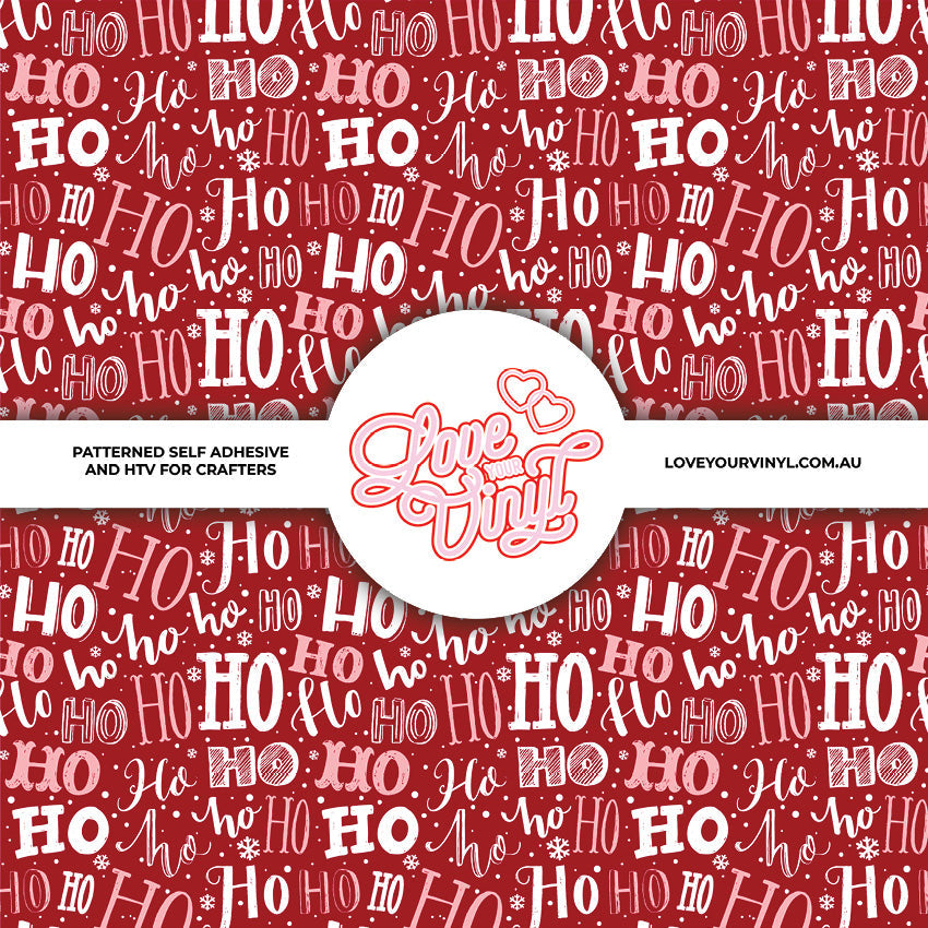 Ho Ho Ho Christmas Patterned Vinyl LYV_2818