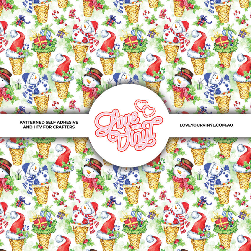 Ice Cream Christmas Patterned Vinyl LYV_2821