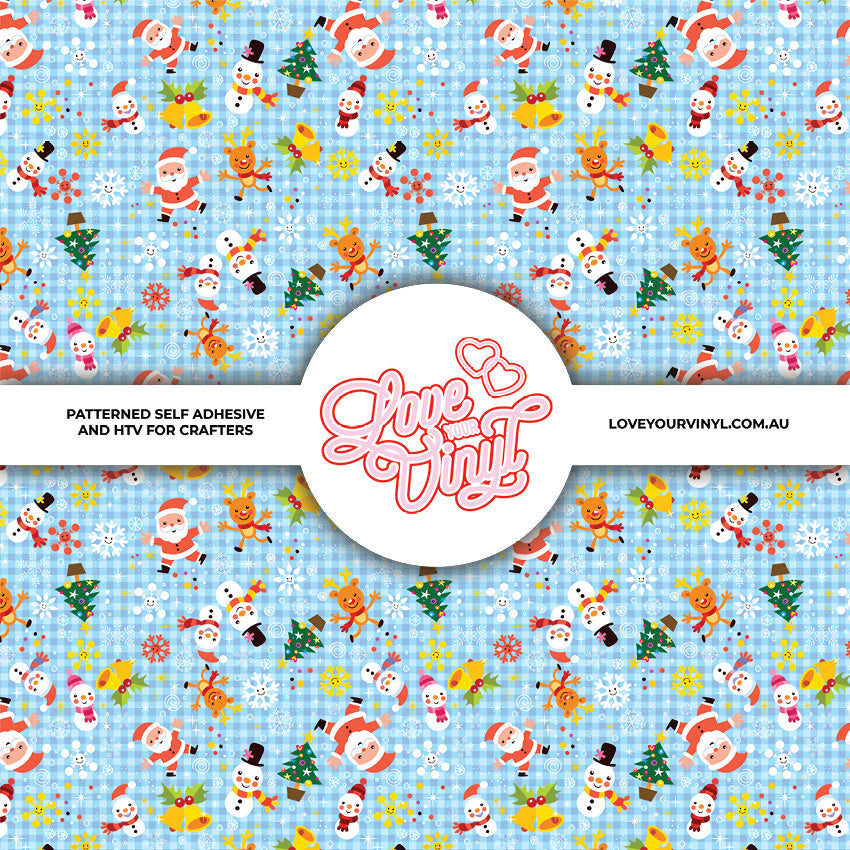 Fun Santa Christmas Patterned Vinyl LYV_2825