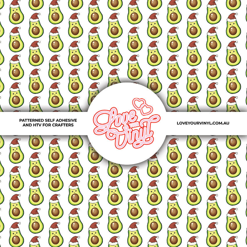 Avocado Christmas Patterned Vinyl LYV_2845