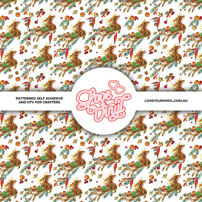 Reindeer Christmas Patterned Vinyl LYV_2851