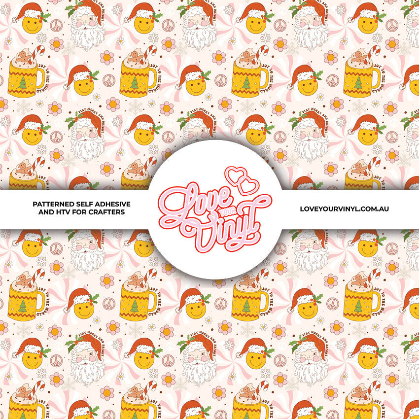 Retro Christmas Patterned Vinyl LYV_2853