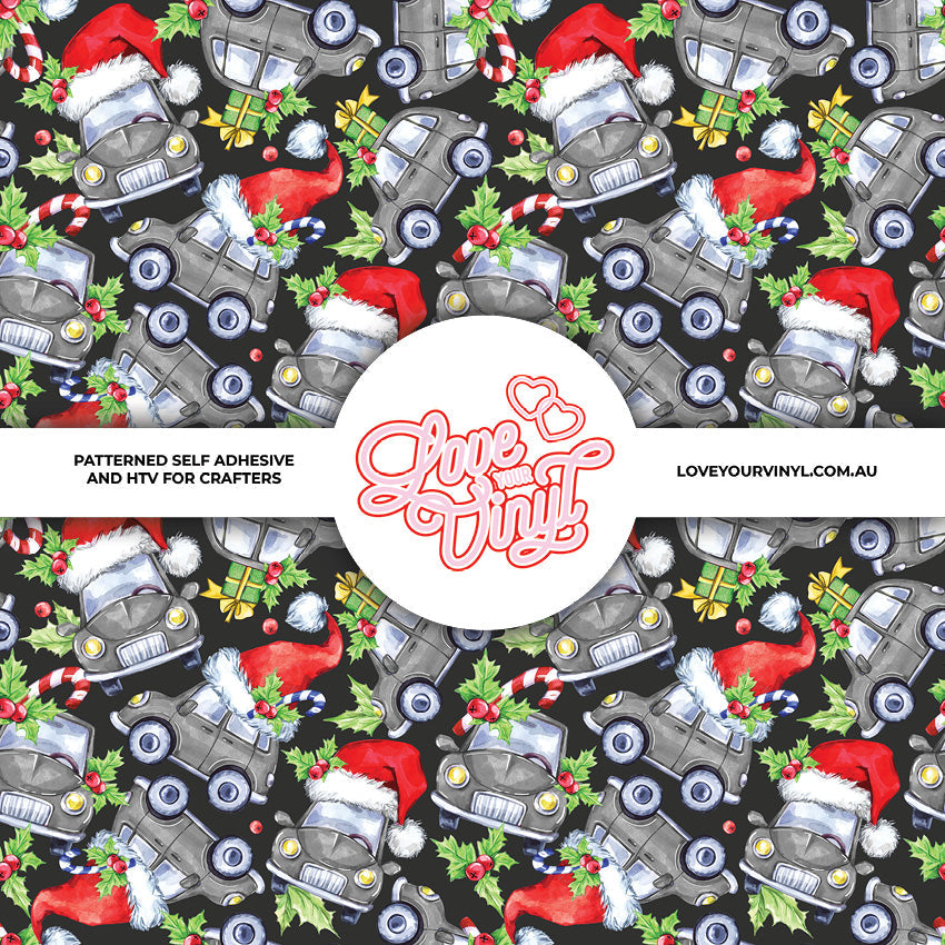 Christmas Cars Patterned Vinyl LYV_2881