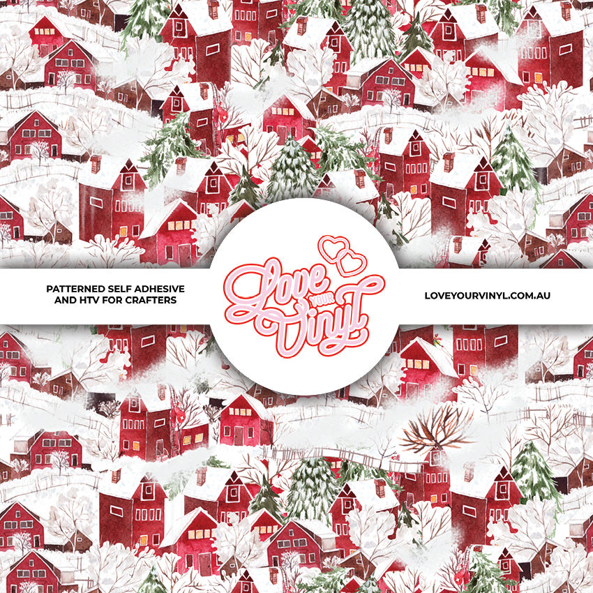 Christmas Village Patterned Vinyl LYV_2886