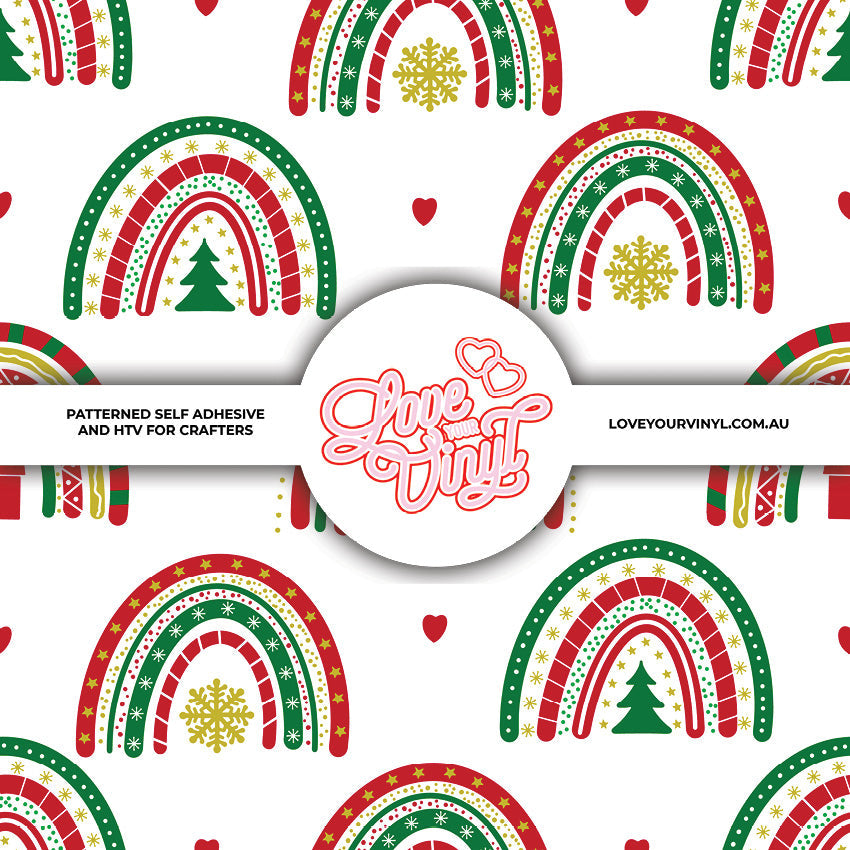 Rainbow Christmas Patterned Vinyl LYV_2894