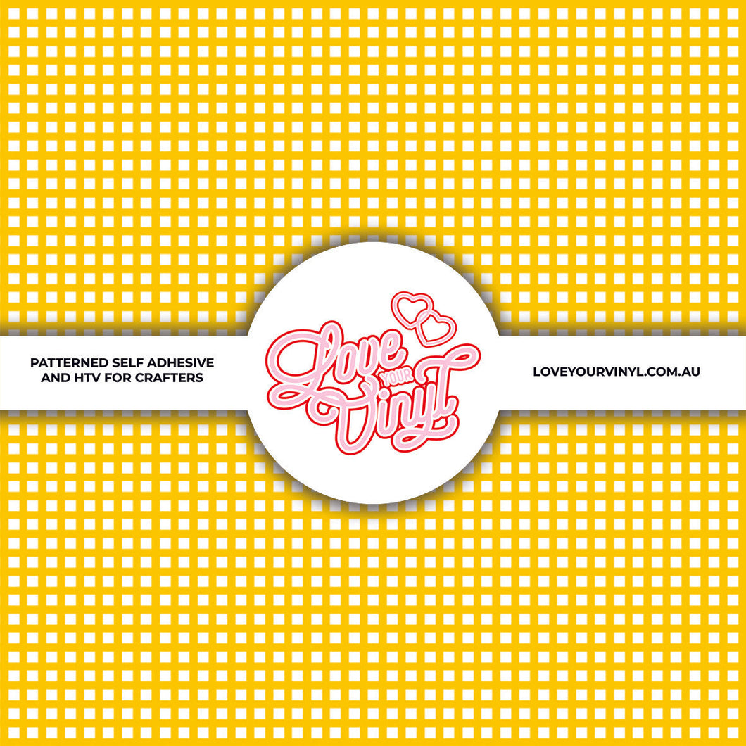 Yellow Check Patterned Vinyl LYV_289