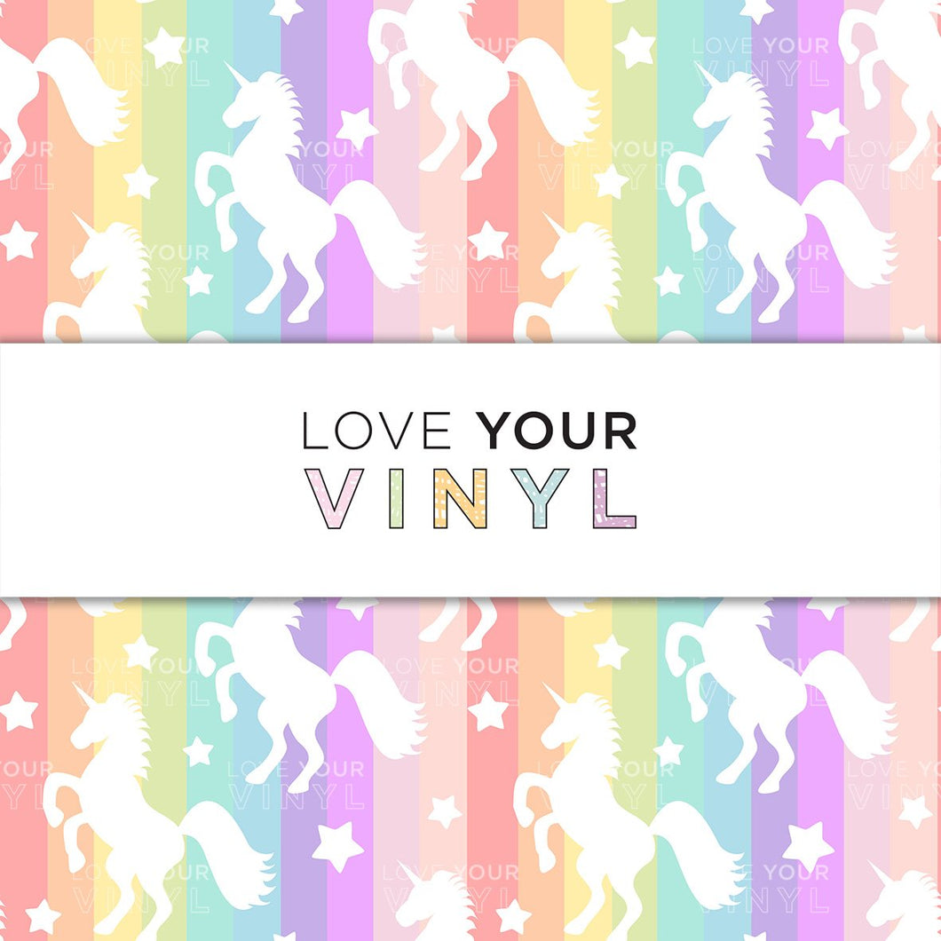 BLACK FRIDAY -  Rainbow Unicorn Patterned Vinyl LYV_747