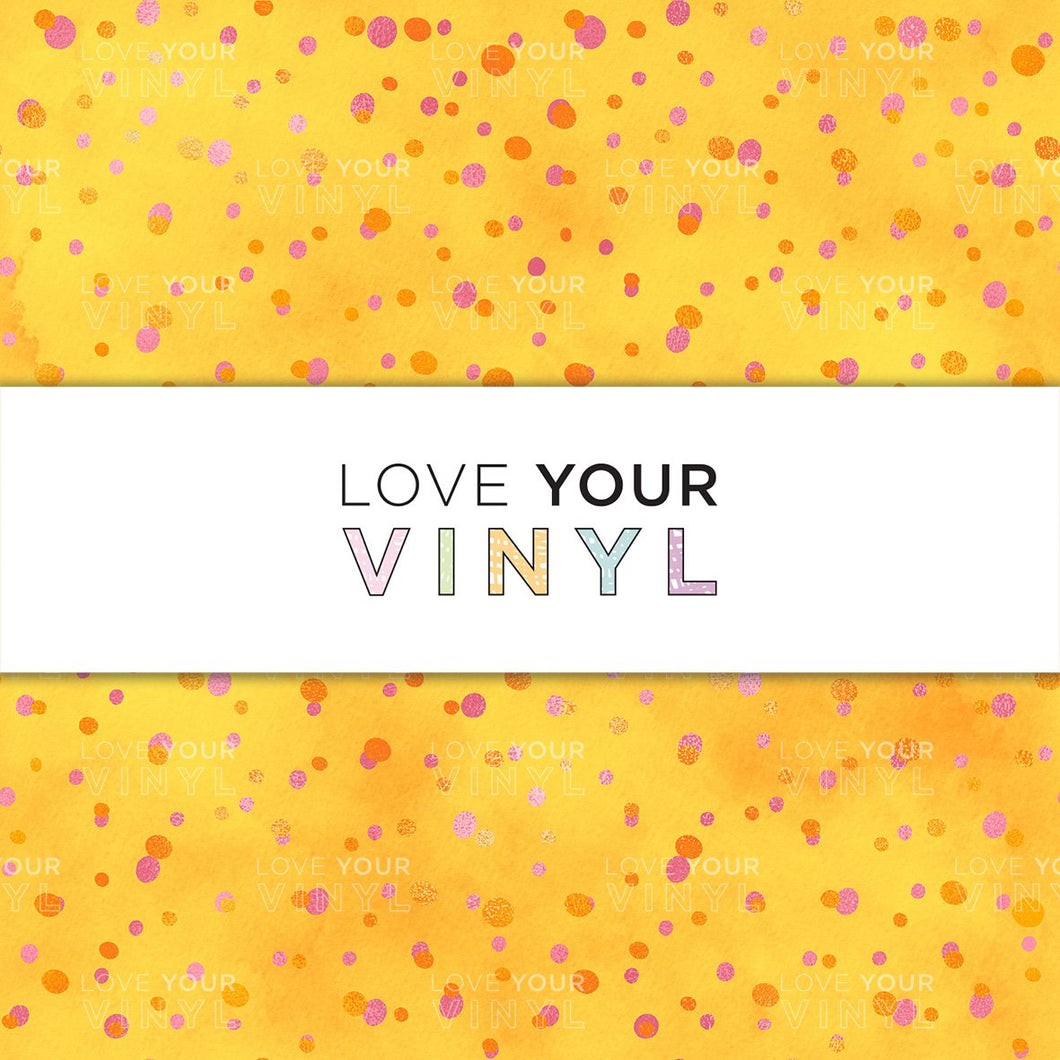 Yellow Spots Speckle Patterned Vinyl LYV_897