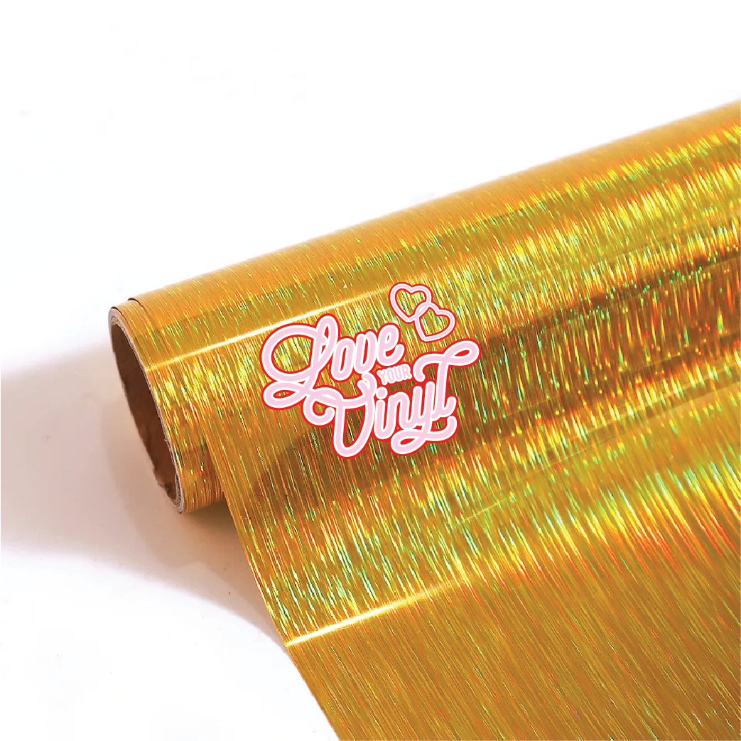 24K Gold Nebula Holographic Self Adhesive Craft Vinyl